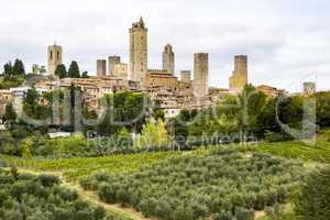 Touristenort San Gimignano in der Toskana