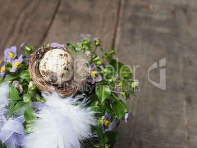 Easter decoration on a table