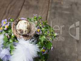 Easter decoration on a table