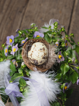 Easter decoration on a table