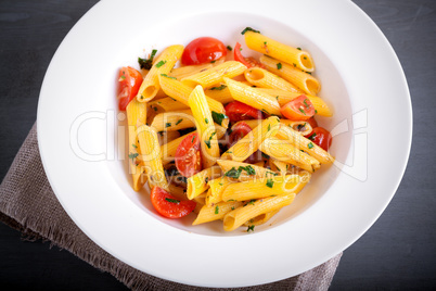 Penne with anchovy and tomato
