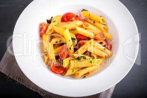 Penne with anchovy and tomato