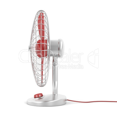 Electric fan on white