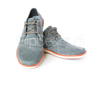 casual fabric shoes isolated