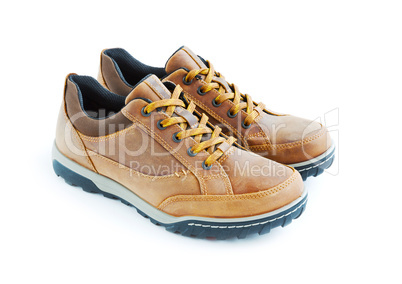 isolated male modern style jogging shoes