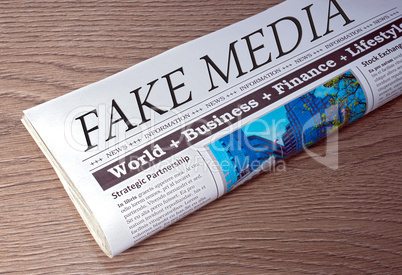 Fake Media - Newspaper on desk in the office