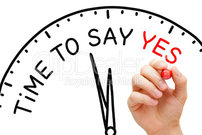 Time To Say Yes Clock Concept