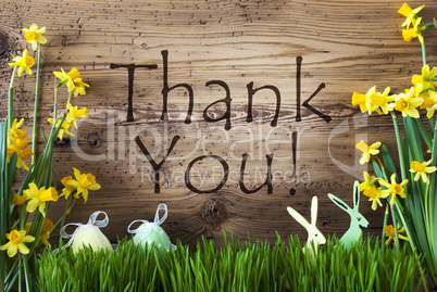 Easter Decoration, Gras, Text Thank You
