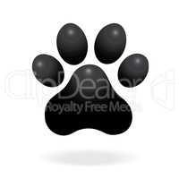 Dog or cat paw print flat icon for animal apps and websites. Paw Print. Vector