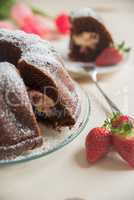 Schokoladen Erdbeer Kuchen