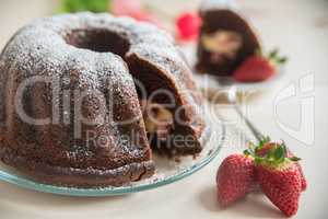 Schokoladen Erdbeer Kuchen