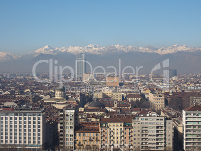 Aerial view of Turin