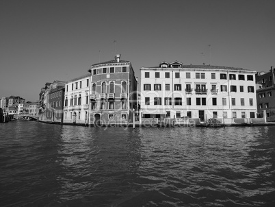 Canal Grande in Venice in black and white