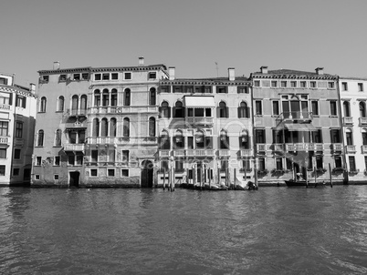 Canal Grande in Venice in black and white