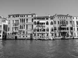 Canal Grande in Venice in black and white