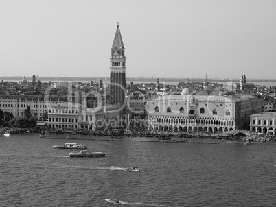 St Mark square in Venice in black and white