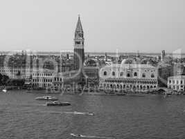 St Mark square in Venice in black and white