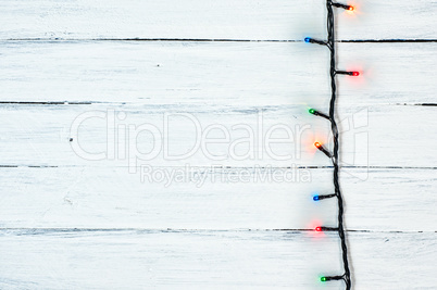 New Year's electric garland with colored lights