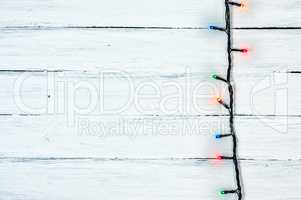 New Year's electric garland with colored lights