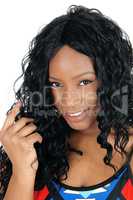 Headshot of smiling African woman.