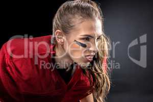 Female american football player