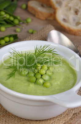 Pea soup puree