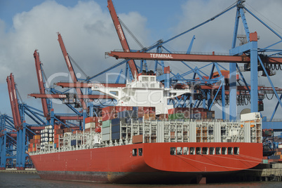 Containerterminal in Hamburg, Deutschland