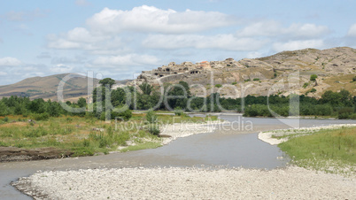 Panorama der Höhlenstadt Uplisziche, Georgien, Europa