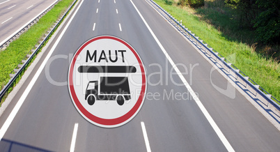 LKW Maut auf der Autobahn