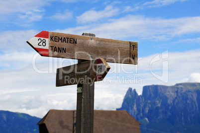 Schilder in Südtirol