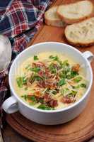 cheese soup with bacon