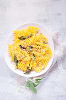 Pasta with garlic and sage