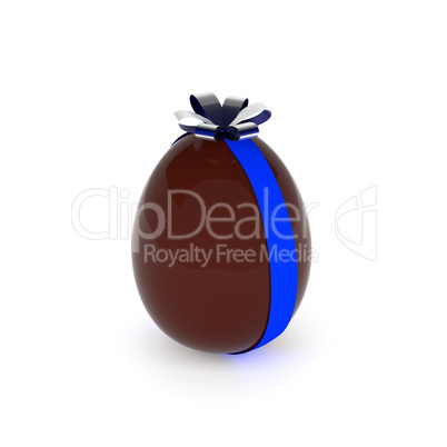 Chocolate Easter egg with a bow