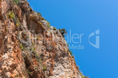 Felsen an der steilen Westküste von Mallorca.