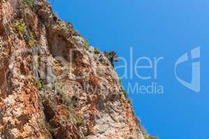 Felsen an der steilen Westküste von Mallorca.
