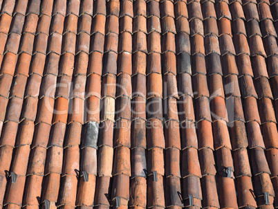 red roof tiles background