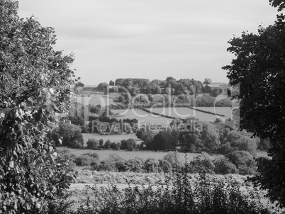 Old Sarum in Salisbury in black and white