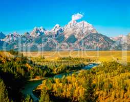 Grand Teton and Snake River in Wyoming