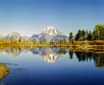Mt.Moran and Oxbow Bend in Wyoming