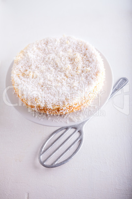 Homemade coconut cake