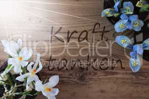 Sunny Crocus And Hyacinth, Kraft Tanken Means Relax