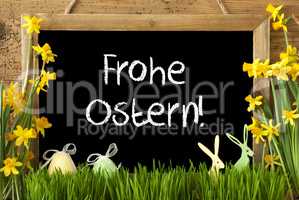 Narcissus, Egg, Bunny, Frohe Ostern Means Happy Easter