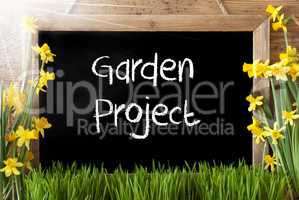 Sunny Spring Narcissus, Chalkboard, Text Garden Project