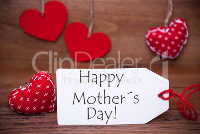 Read Hearts, Label, Text Happy Mothers Day