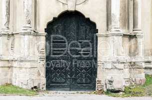 Abandoned decorative church doors