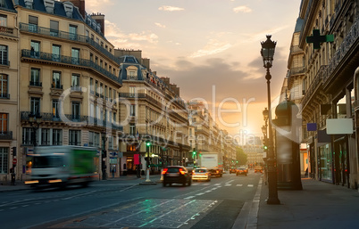 Wide street in Paris