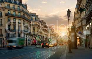 Wide street in Paris