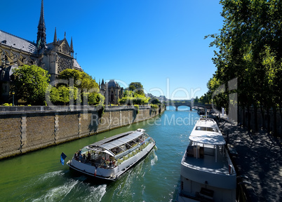 Boats near Notre Dame