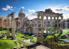 Roman Forum in summer