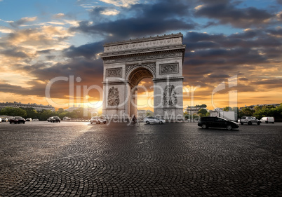 Triumphal Arch and clouds